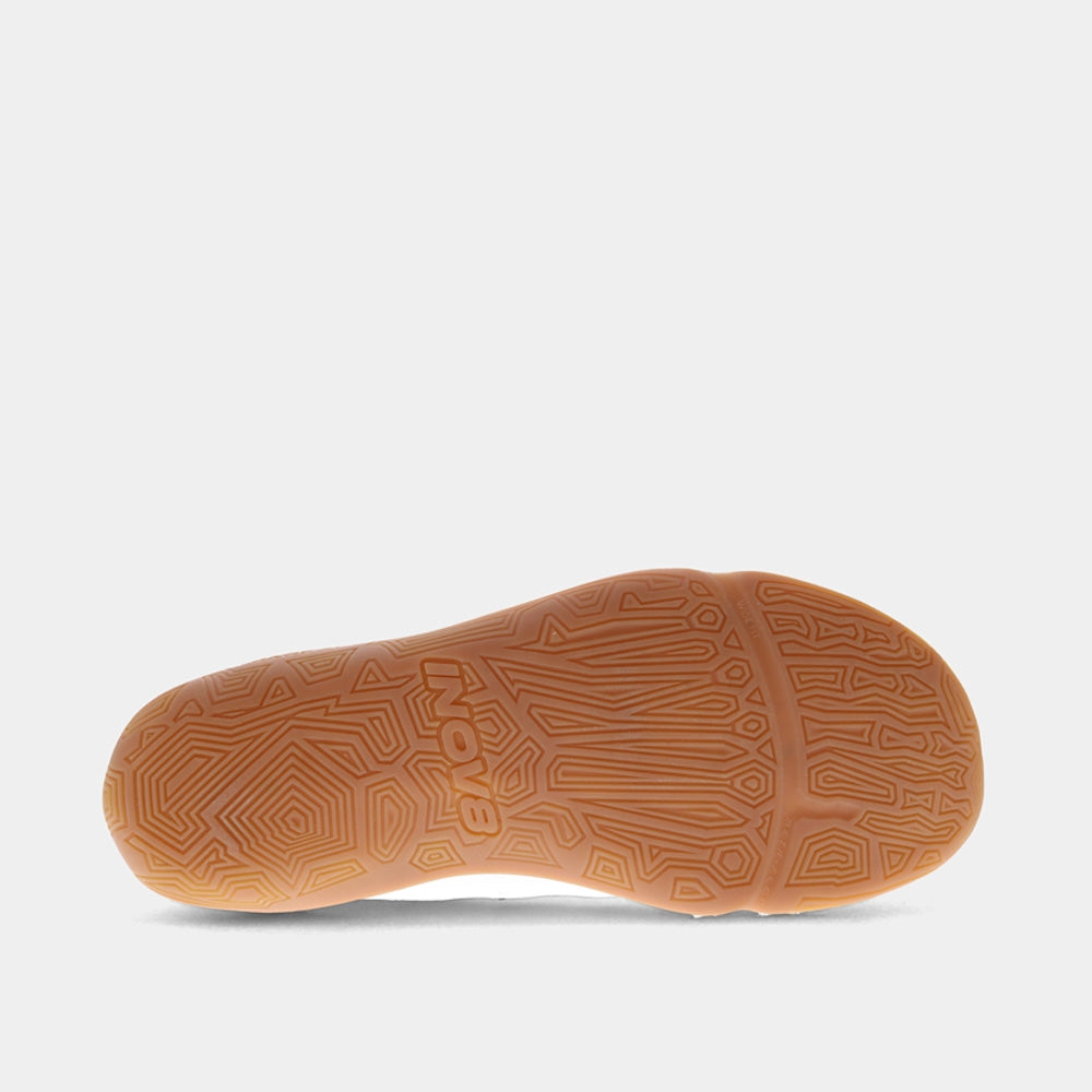 INOV8 Bare-XF V2 training shoes, white and gum, bottom view