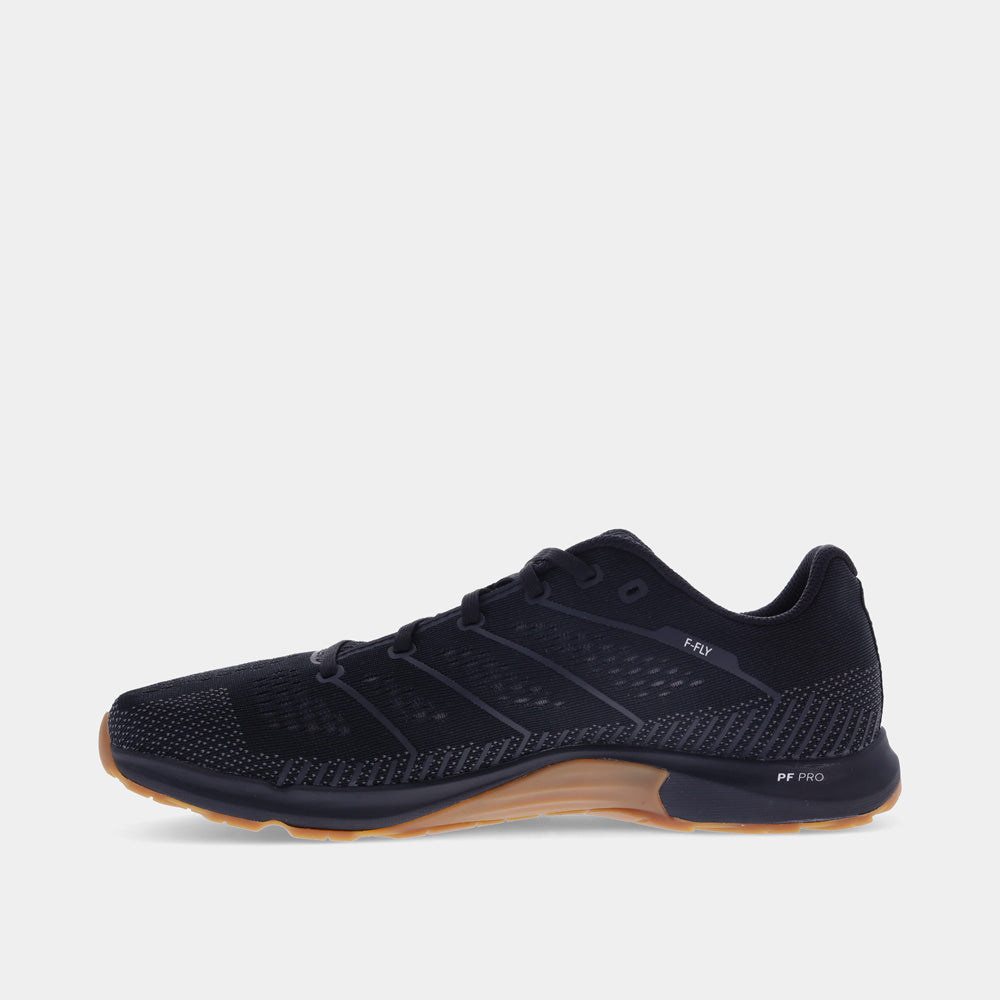 INOV8 F-Fly training shoes, black and gum, inner view