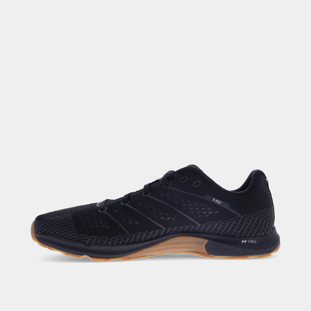 INOV8 F-Fly training shoes, black and gum, inner view