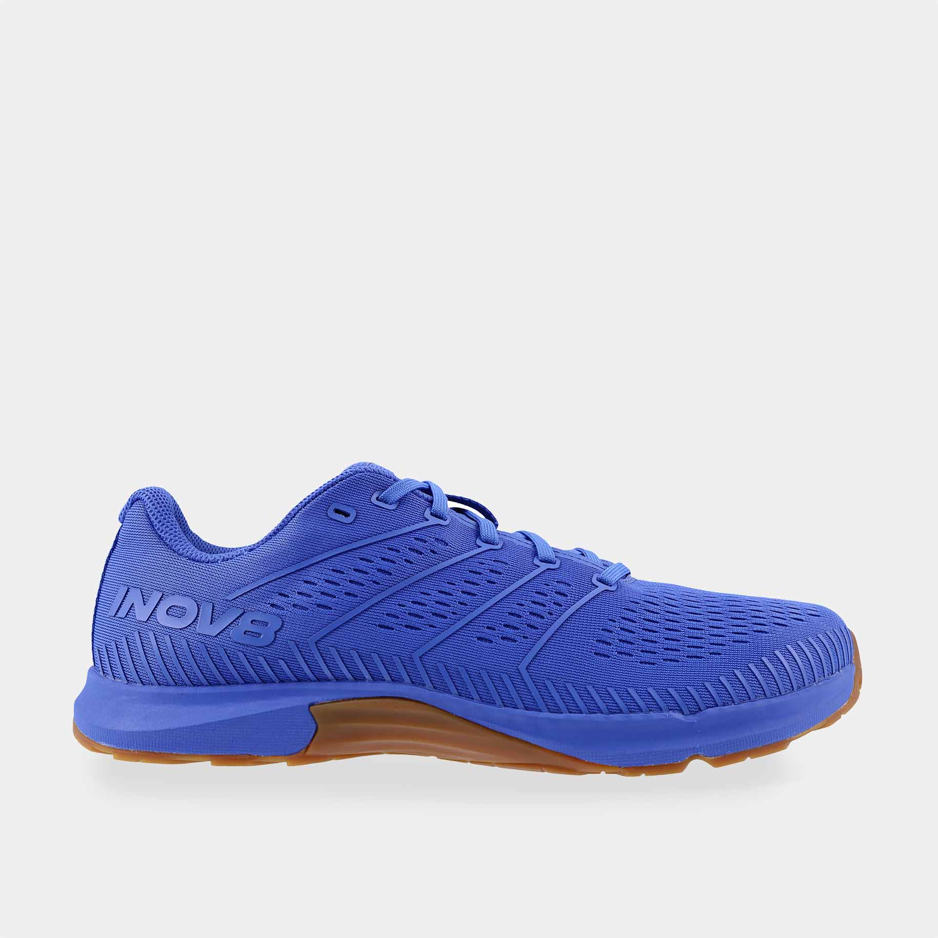 INOV8 F-Fly training shoes, blue and gum, outer view