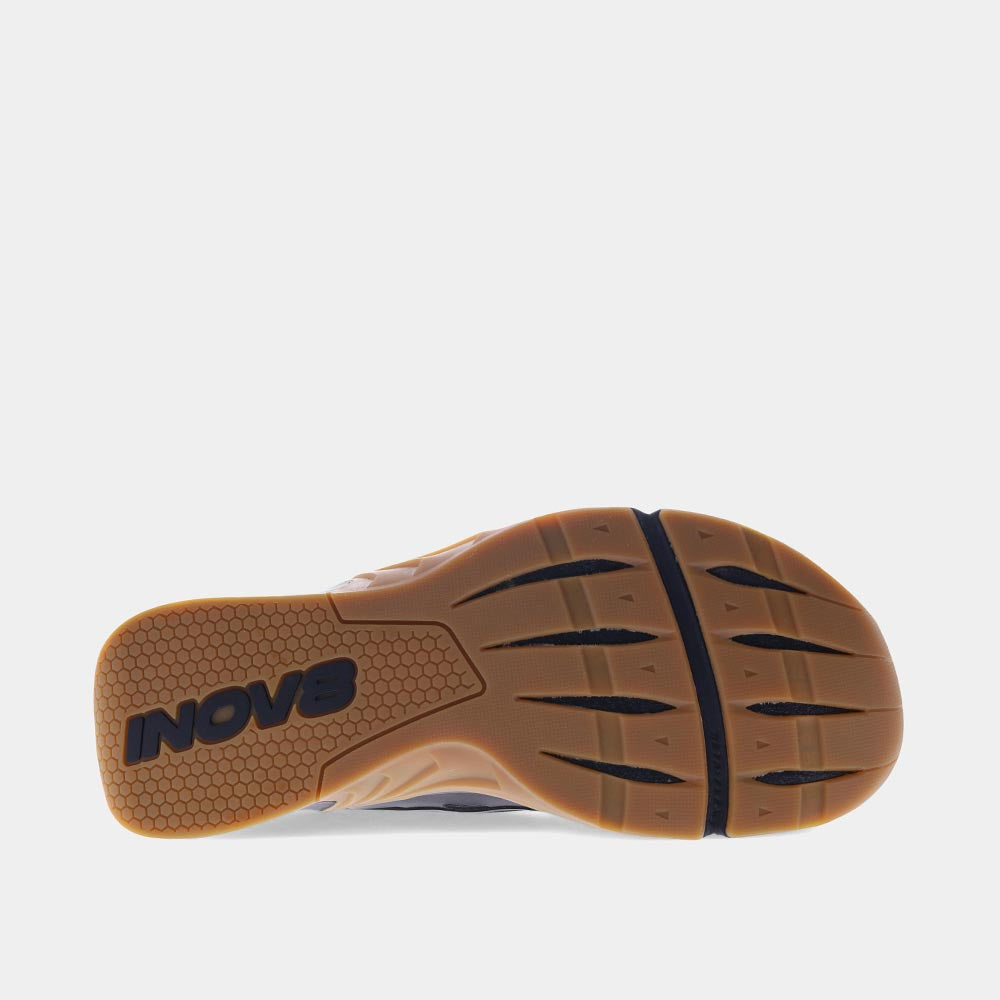 INOV8 F-Lite training shoes, black and gum, bottom view