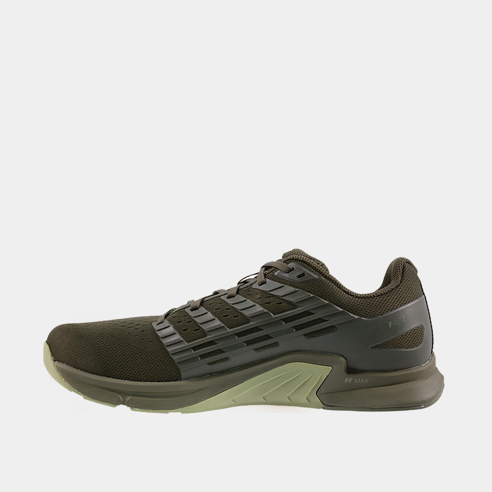 INOV8 F-Lite training shoes, dark green and green, inner view