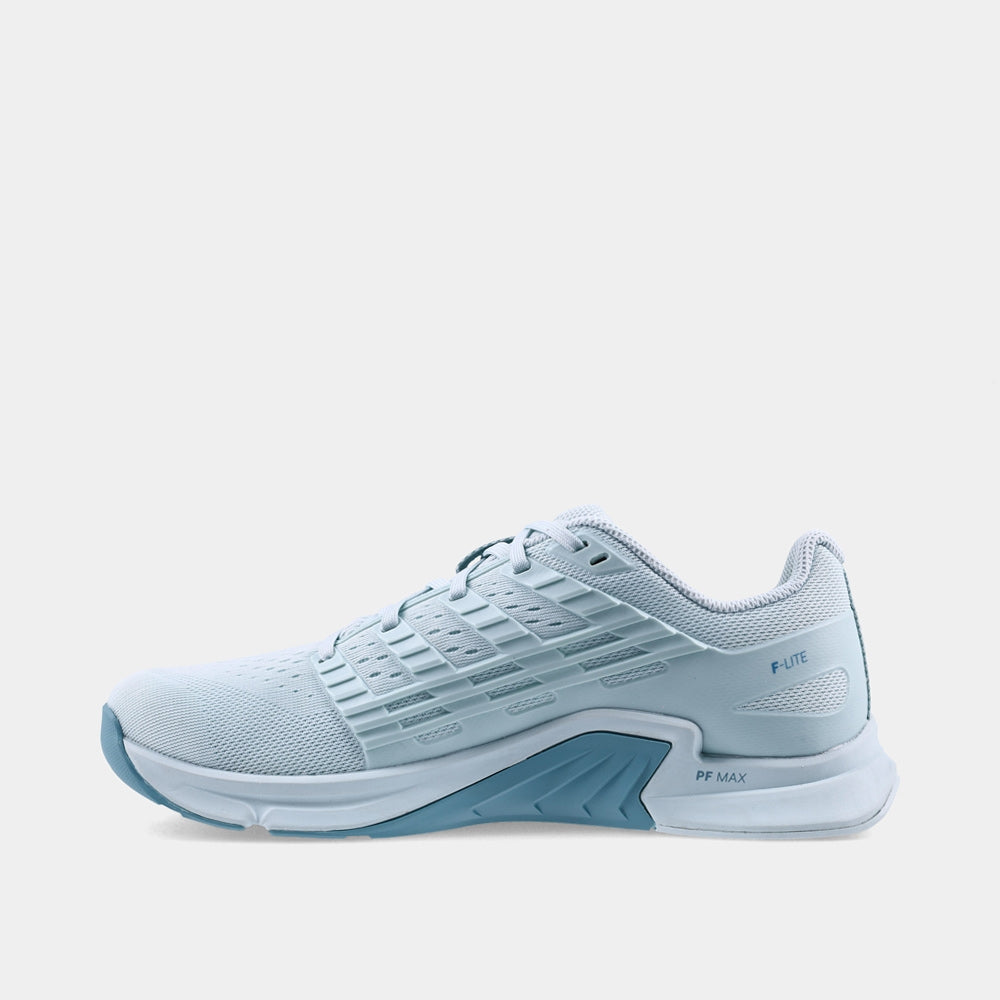 INOV8 F-Lite training shoes, light blue and blue, inner view