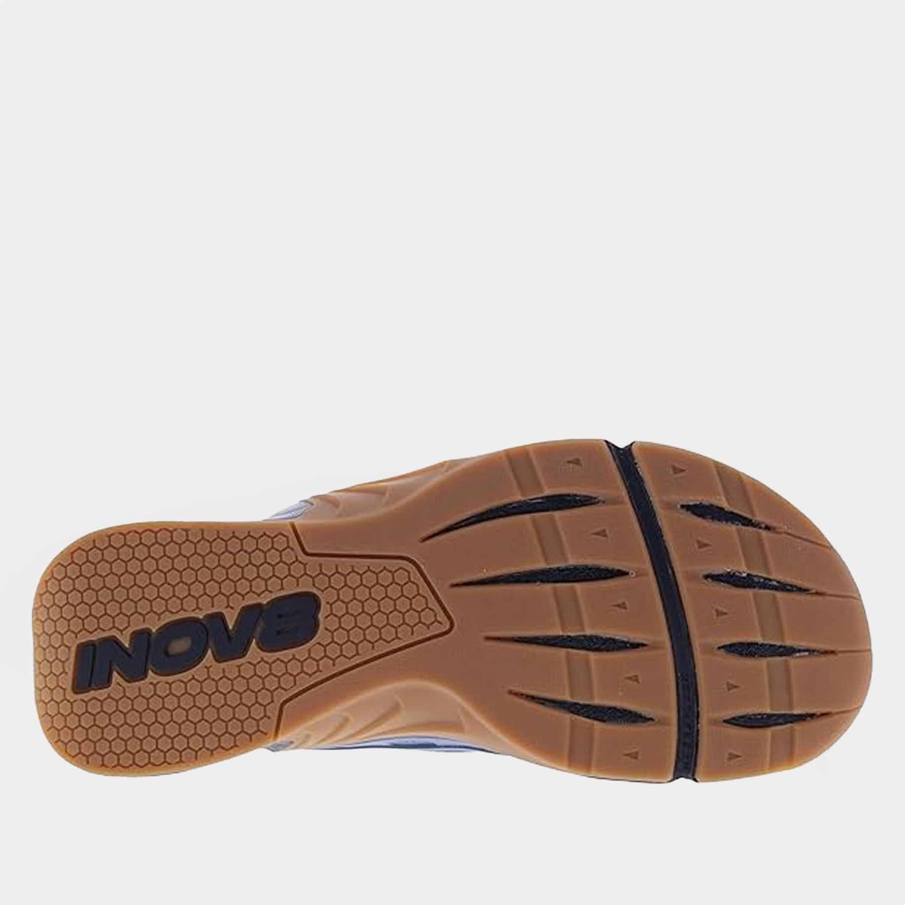 INOV8 F-Lite training shoes, slate and blue grey, bottom view