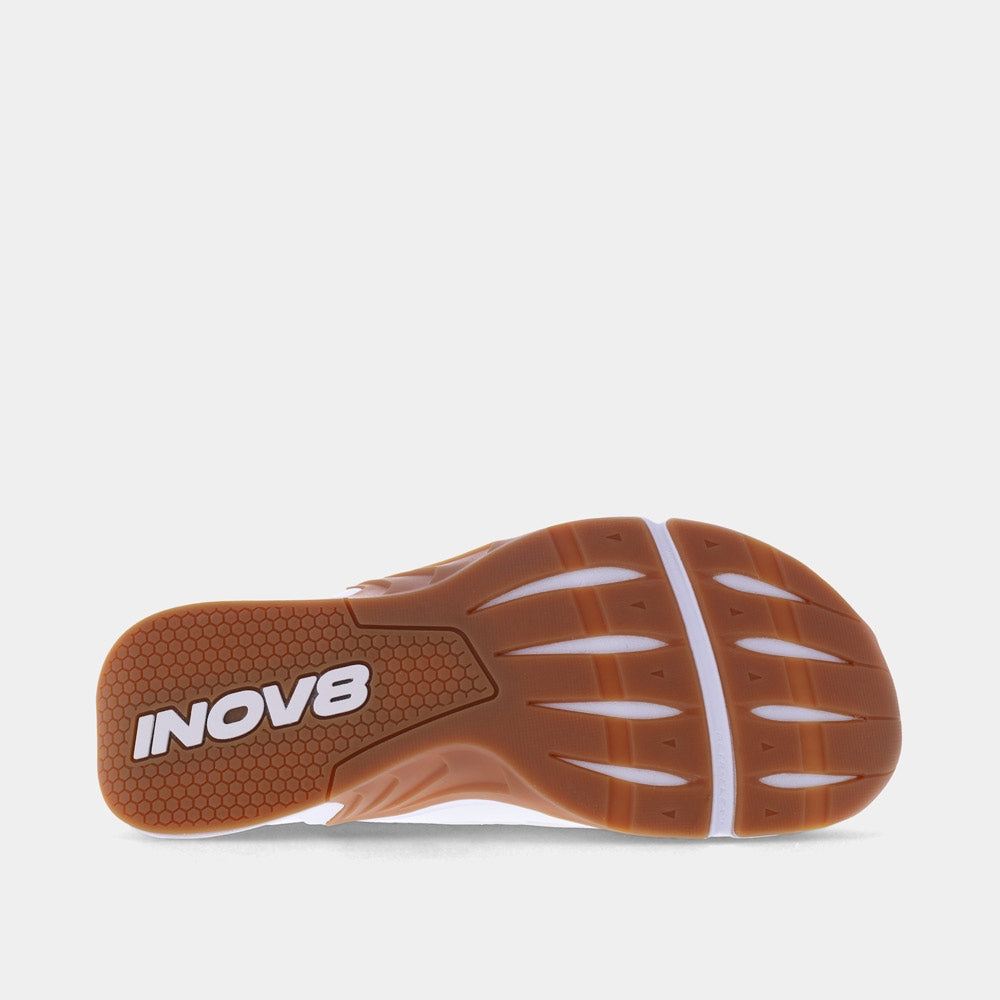 INOV8 F-Lite training shoes, white and gum, bottom view