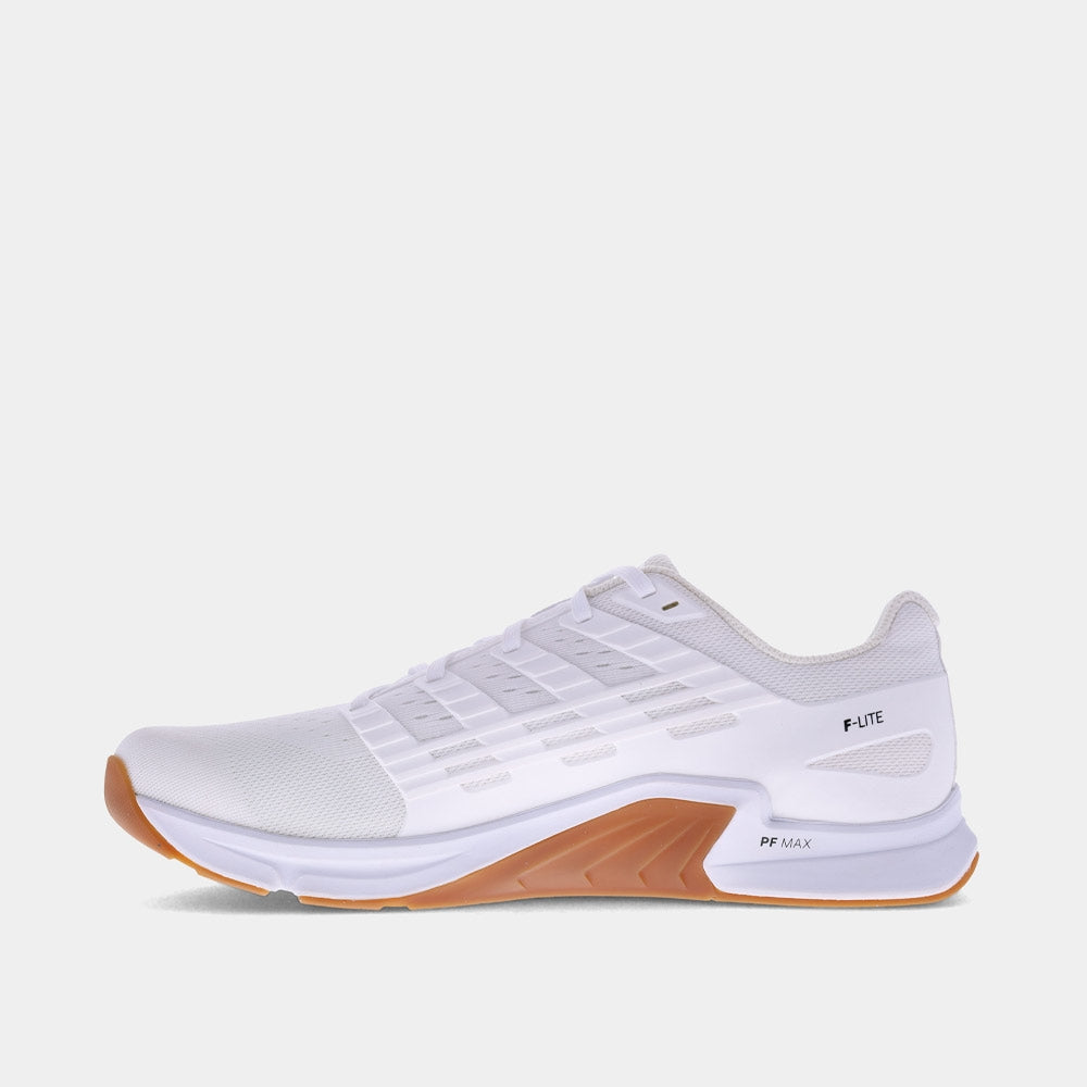 INOV8 F-Lite training shoes, white and gum, outer view