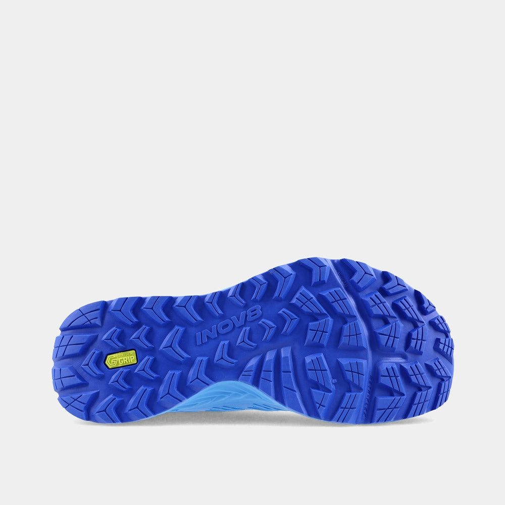 INOV8 TrailFly Speed V2 trail running shoes, blue, bottom view